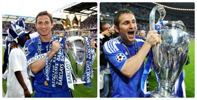 Lampard từng giúp Chelsea vô địch Champions League 2012.