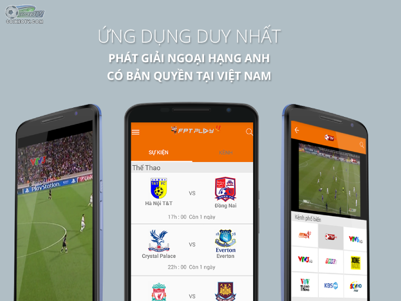 FPT Play - ứng dụng xem bóng đá trực tuyến có hình ảnh chất lượng