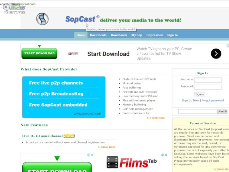 Tải phần mềm Sopcast free sau đó làm theo cách sử dụng Sopcast soikeo TV hướng dẫn